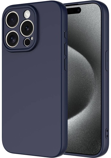 Apple iPhone 15 Pro Kılıf Iksp Mara Laaakan Kapak-Lacivert