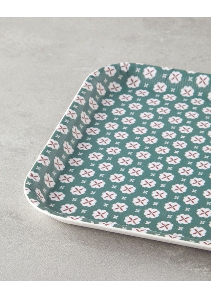 Verdant Melamin Kaydırmaz Tepsi 20X28,5 cm Yeşil modelleri