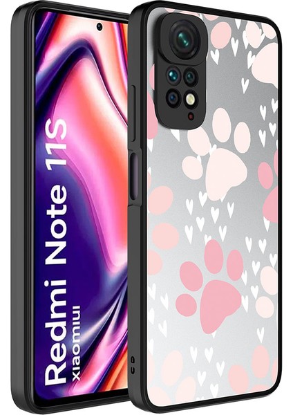 Xiaomi Redmi Note 11 Global Kılıf Aynalı Desenli Kamera Korumalı Parlak Iksp Mirror Kapak-Pati