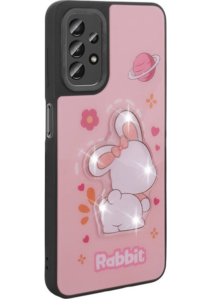 Galaxy A13 4g Kılıf Parlayan Kabartmalı Ikonik Figürlü Iksp Amas Silikon Kapak-Mor indirimleri