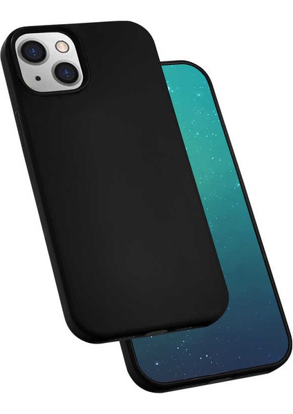 Apple iPhone 13 Uyumlu Silk Silikon-Siyah