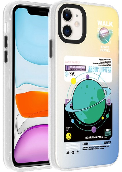 iPhone 12 Pro Uyumlu Desenli Iksp Dragon Sert Kapak-Gezegen