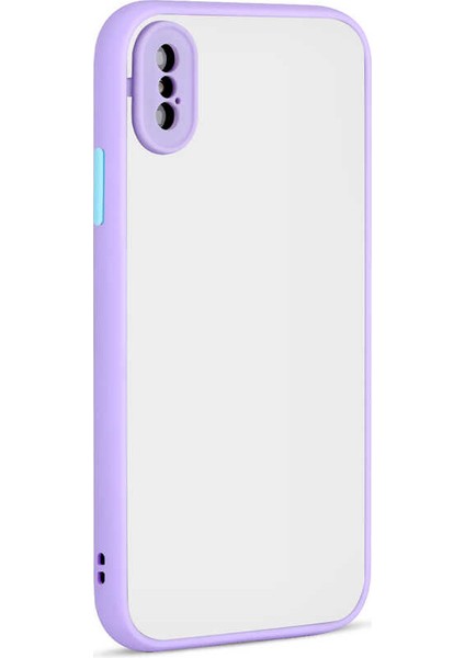 iPhone Xs Max 6.5 Uyumlu Iksp Hux Kapak-Lila