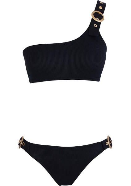 Saılors Tek Omuz Aksesuarlı Bikini Takım