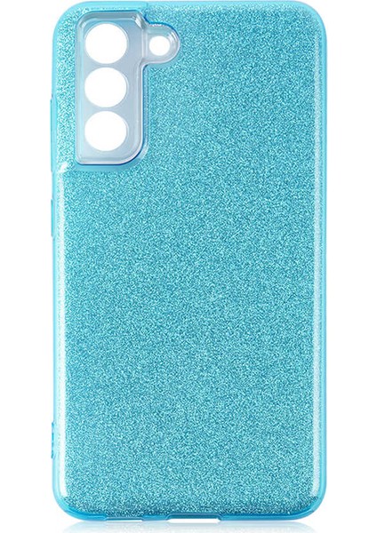 Samsung Galaxy S21 Fe Kılıf Iksp Shining Silikon-Mavi