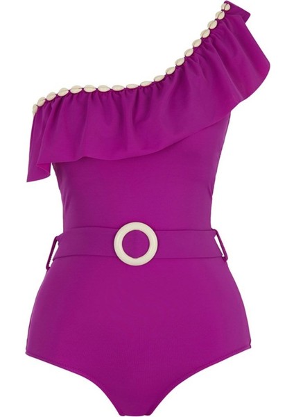 Saılors Tek Omuz Deniz Kabuklu Kemerli Mayo Slr 305