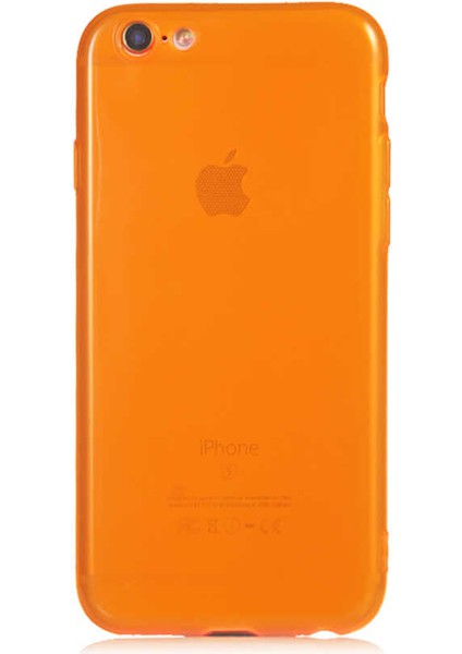 Apple iPhone 6 Uyumlu Mun Silikon-Turuncu