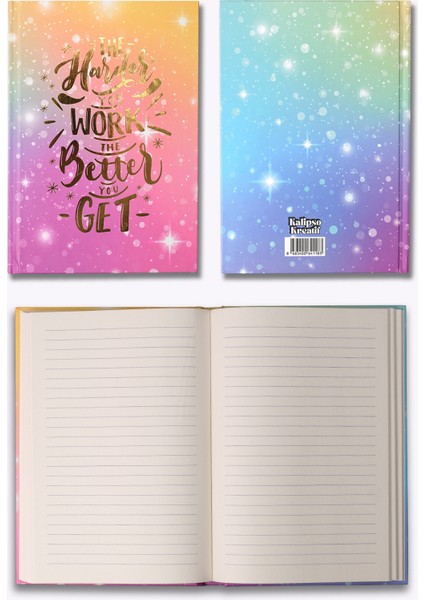 Better 14X20 cm Varak Baskılı Sert Kapak 192 Sayfa Çizgili Defter