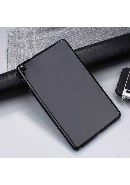 Samsung Galaxy Tab A7 Lite T225 Kılıf Uyumlu Zore Tablet Süper Silikon Kapak-Renksiz
