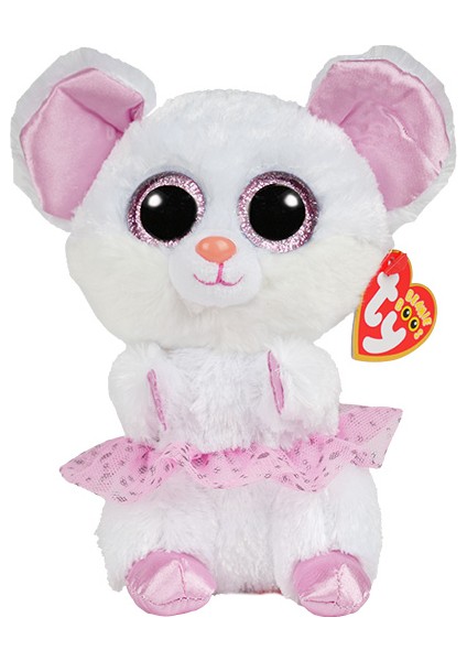 Beanie Boo Nina Balerin Beyaz Fare 15 Cm.