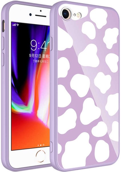iPhone 8 Uyumlu Kamera Korumalı Desenli Sert Silikon Iksp Epoksi Kapak-No6