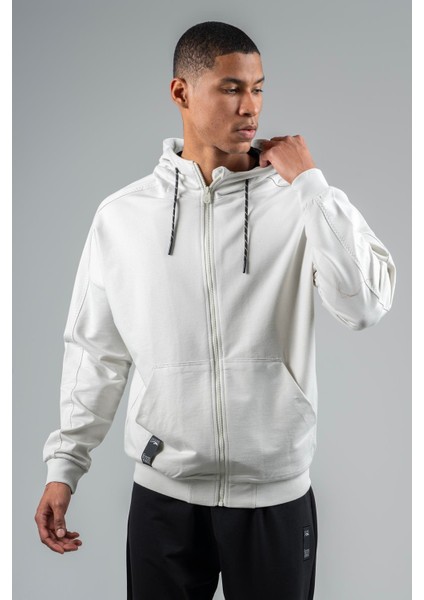 Oversize Erkek Kapşonlu Düşük Kol Gümüş Gri Eşofman Üstü 23115 fırsatları