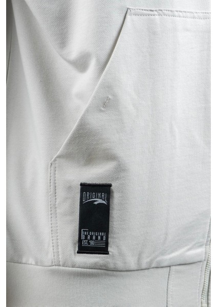 Oversize Erkek Kapşonlu Düşük Kol Gümüş Gri Eşofman Üstü 23115 indirimleri