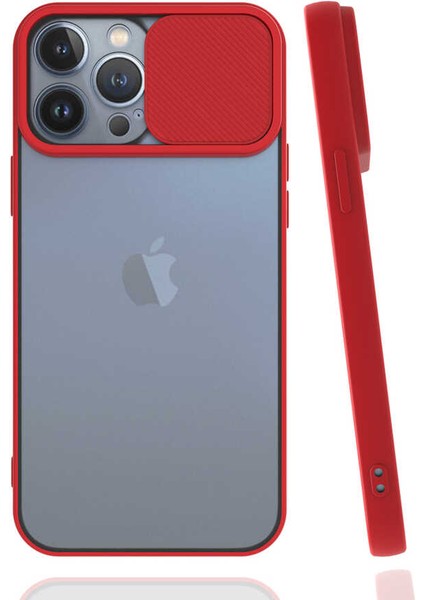 iPhone 13 Pro Max Uyumlu Iksp Lensi Kapak-Kırmızı