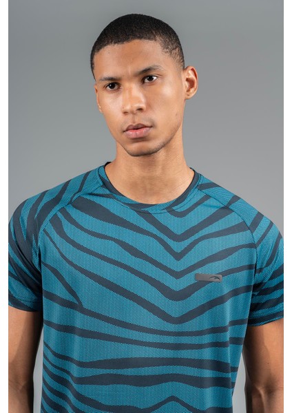 Regular Erkek Bisiklet Yaka Turkuaz T-shirt modelleri