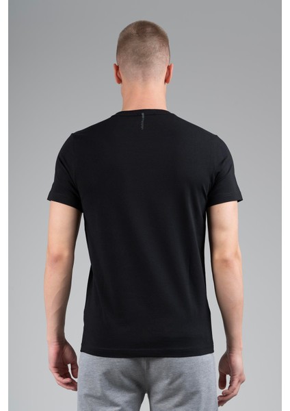 Regular Erkek Bisiklet Yaka Siyah T-shirt fiyatları