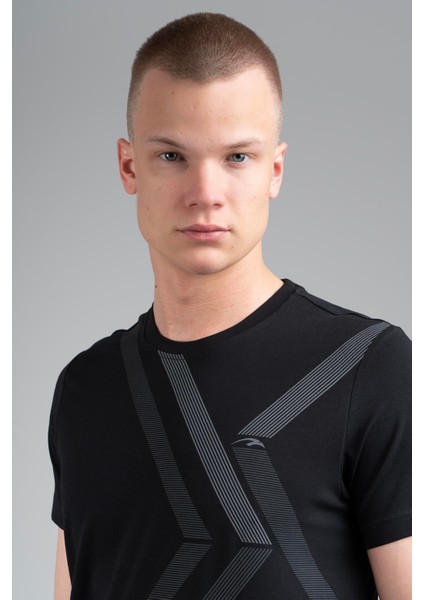 Regular Erkek Bisiklet Yaka Siyah T-shirt modelleri