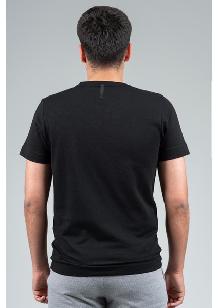 Regular Erkek Bisiklet Yaka Siyah T-shirt fiyatları