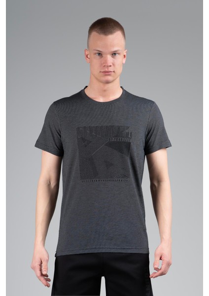 Regular Erkek Bisiklet Yaka Siyah T-shirt