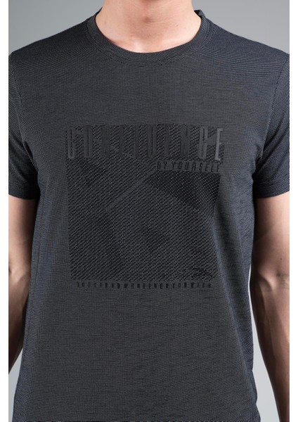 Regular Erkek Bisiklet Yaka Siyah T-shirt modelleri