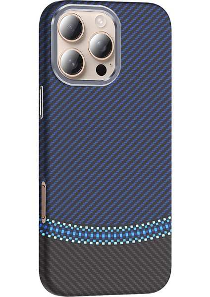 iPhone 16 Pro Max Kılıf Magsafe Şarj Özellikli Karbon Fiber Görünümlü Iksp Gros Kapak - Siyah-Lacive modelleri
