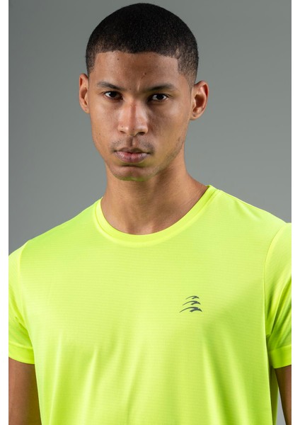 Regular Erkek Bisiklet Yaka Neon Sarı T-shirt fırsatları