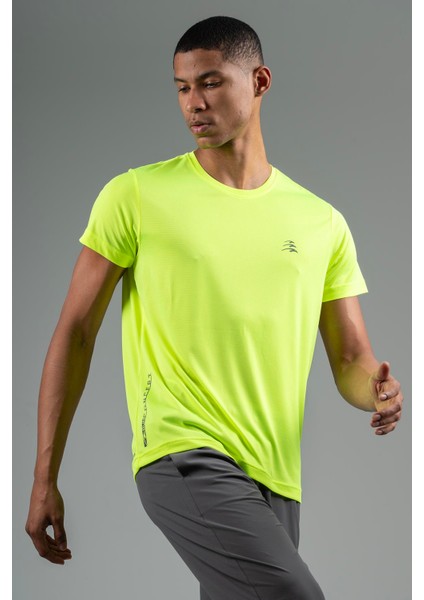 Regular Erkek Bisiklet Yaka Neon Sarı T-shirt indirimleri