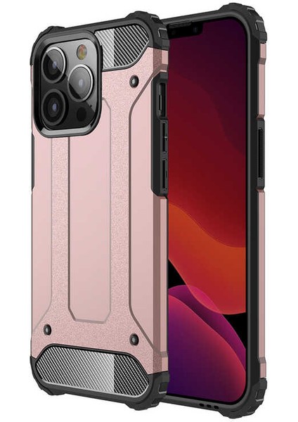 iPhone 13 Pro Max Uyumlu Iksp Crash Silikon Kapak-Rose Gold