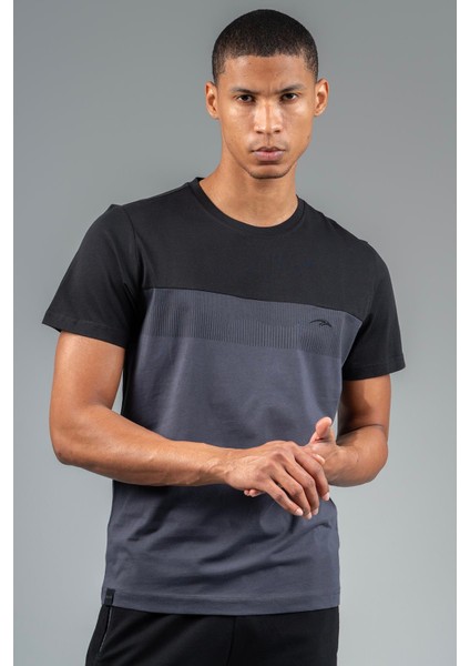 Comfort Erkek Bisiklet Yaka Siyah- T-shirt