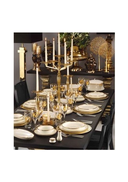 Herıtage 60 Parça Bone Chına Yemek Takımı Gold fiyatları