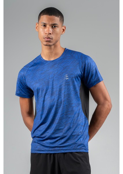 Regular Erkek Bisiklet Yaka Saks T-shirt