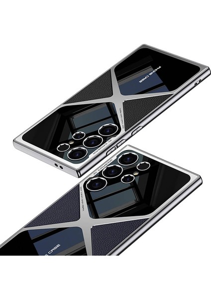 Samsung Galaxy S24 Ultra Kılıf Ultra Ince Kamera Korumalı Pc + Deri Arka Yüzey Iksp X-Pro Kapak-Siyah indirimleri
