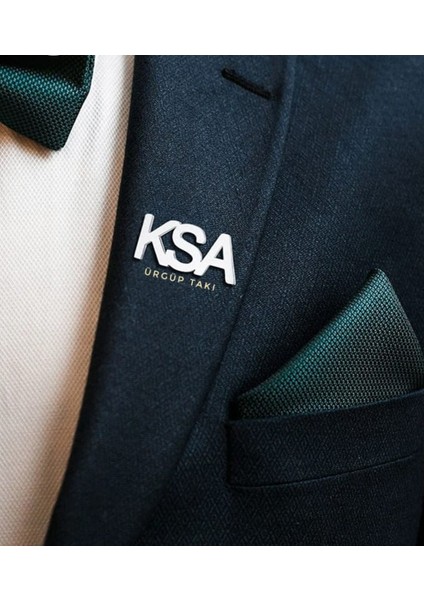 Gümüş Kişiye Özel Harf Yaka Iğnesi Ksa Model