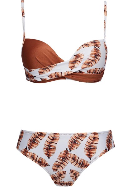 Kaplı Telli Balenli Bikini Takım