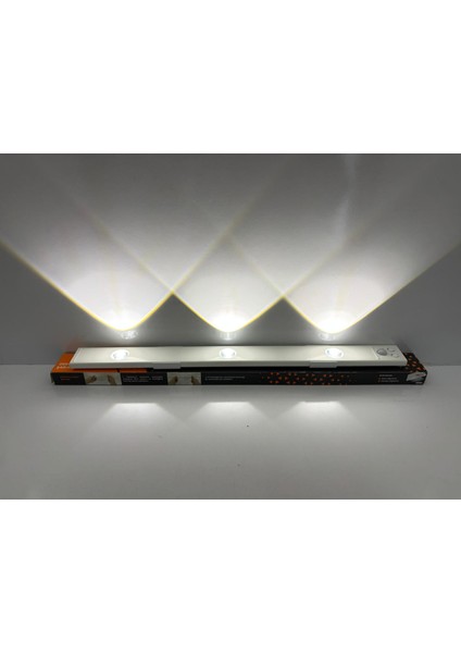 cm 3 Renkli Dekoratif Sensörlü ve Şarjlı LED Aydınlatma 400 x 35 x 10MM