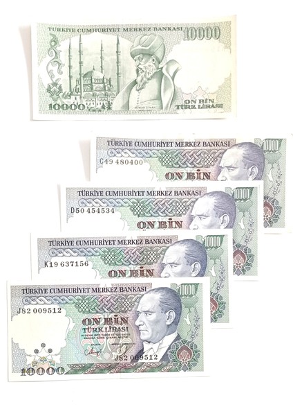 7. Emisyon 10.000 Türk Lirası Koleksiyon Kağıt Para Antika Para Eski Para