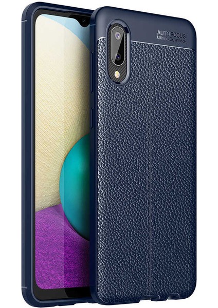 Galaxy A02 Kılıf Iksp Niss Silikon Kapak-Lacivert