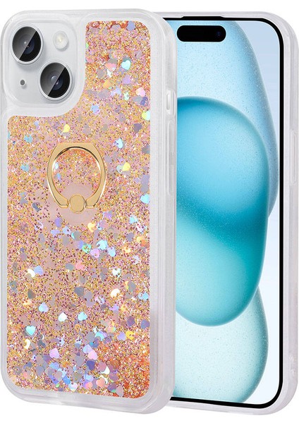 iPhone 15 Plus Uyumlu Iksp Milce Kapak-Gold