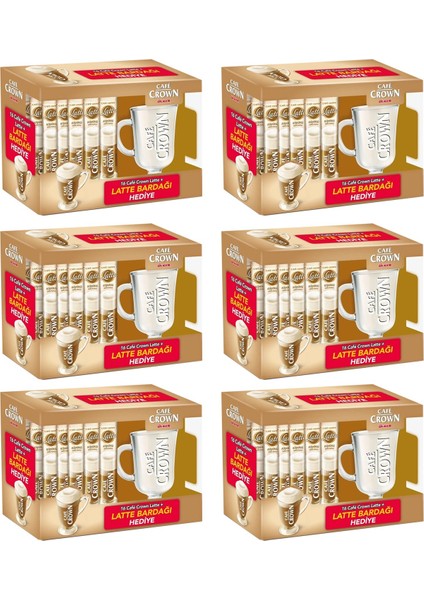 Latte 16'lı Paket + Bardak x 6 Adet