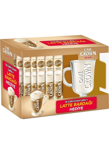 Latte 16'lı Paket + Bardak x 6 Adet