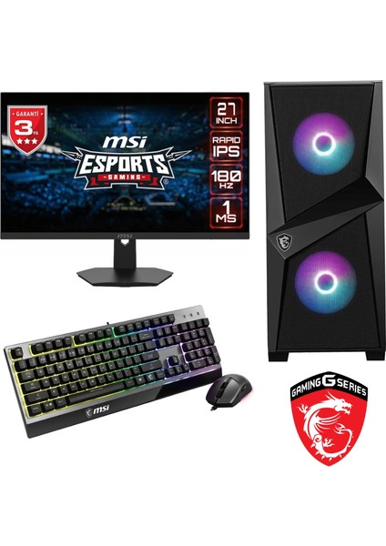 Gaming Pc Ddr5 – 27 “ 180 Hz 1 Ms – Intel Core I7 14700KF – 32GB Ddr5 Ram – Rtx 4060 8gb – 1 Tb M.2 SSD – Sıvı Sogutmalı