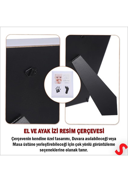 Bebek El ve Ayak Izli Resim Çerçevesi, 27 cm x 22 cm modelleri
