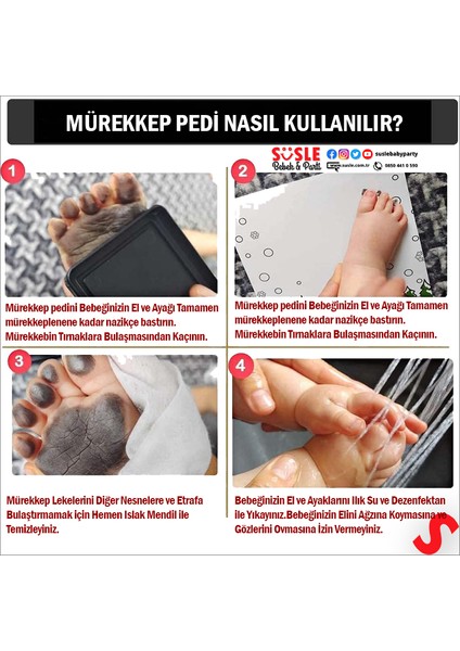 Bebek El ve Ayak Izli Resim Çerçevesi, 27 cm x 22 cm fırsatları