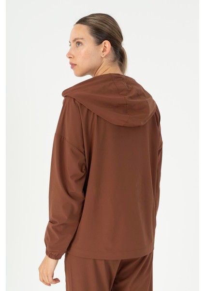 Comfort Kadın Kapşonlu Düşük Kol Tracktop 23265