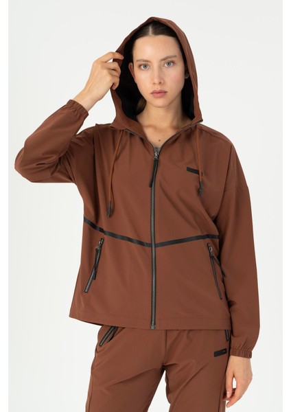 Comfort Kadın Kapşonlu Düşük Kol Tracktop 23265