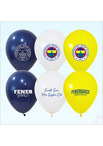 Fenerbahçe Lisanslı Balon, 30 cm x 5 Adet