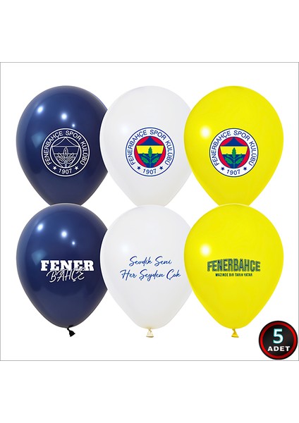 Fenerbahçe Lisanslı Balon, 30 cm x 5 Adet