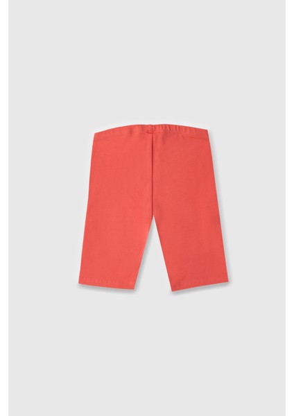 Pamuk Karışımlı Nakış Detaylı Kısa Tayt Kız Çocuk Tayt BNTG21761 modelleri