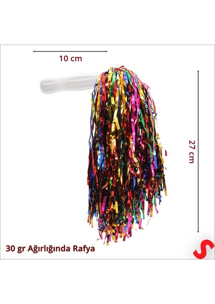 Gösteri Ponponu, 2 Adet x 30 gr - Rainbow