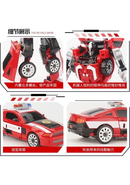 Luxıxı Alaşım Versiyonu Deforme Robot Çocuk Oyuncak Modeli Çocuk Polis Arabası Uçak Itfaiye Aracı Autobots King Kong (Yurt Dışından)